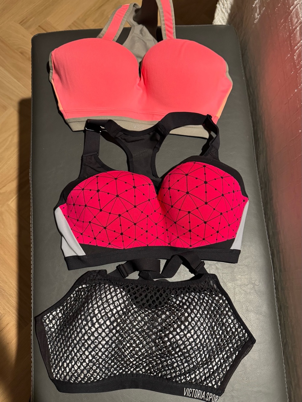 Set of 3 Victoria’s Secret Sport Bras size 36D. EUC